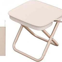 MAHVIW Handbag Folding Stool Zipper Bag Foldable Camping Chairs Picnic Lightweight Folding Stool Stability & Comfort Portable Camp Chairs for Beach, Backpacking || Pack of 1 (Khaki)-image-87