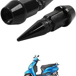LOVMOTO Universal Spiked Valve Caps,Aluminum Alloy Dustproof and Waterproof Tire Valve Stem Caps, Suitable for Cars, Trucks and Motorcycles (2PCS Black) Comfortable with Maes-TRO-image-64