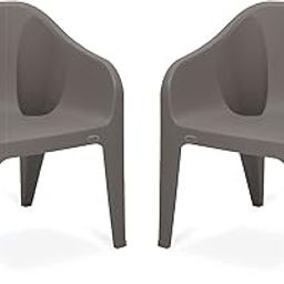 SkyGlamour Supreme Futura Stacking Designer Plastic Chair for Home, Restaurants, Cafeterias and Outdoor Area | Plastic Chair Set of 2 |Color: Champagne; Set of 2 Chair-image-11