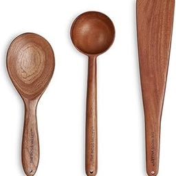 The Indus Valley Neem Wood Ladles - Wooden Flip/Spatula/Ladle For Cooking Dosa/Roti/Chapati | Kitchen Tools | No Harmful Polish | Handmade | Cookware - (Neem Wood, Set Of 3) - 25 Cm-picture-24