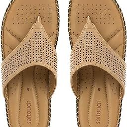 Softouch Leather Wedge Heel Slip On Sandal for Women-image-31