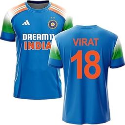JUSBALL - New Indian OODI Cricket VIRAT Jersey 2025/26 for (Kids & Mens)-image-123
