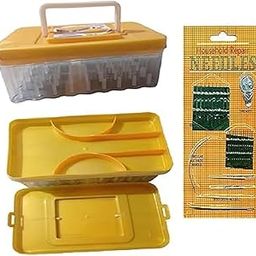 Alokaa 45 Reels Storage Sewing Supplies Organizer Rectangular Tailoring Box with 27 Needle Set Free Thread Storage Needle Empty Box Big Size 45 Spools Tailor kit (Multi Color)-image-68