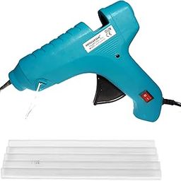 HOTGLUEGUN® 80W 80 WATT 11MM hot melt Glue Gun with ON Off Switch and LED Indicator (5 Transparent Sticks)-image-47