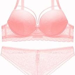 Padded Push up Bra Panty Lingerie Set for Women-image-4