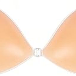TNR Strapless Adhesive Bra Push Up Sticky Bra Invisible Backless Stick On Bras for Women Clear-42