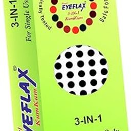 Pearl Eyeflax Kumkum Bindi Black Round Box with 15 Flaps BR 6 (Black)-image-64
