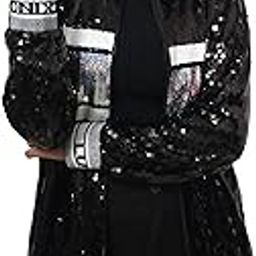 Women Sequin Jackets Sparkly Bomber Jackets V-Neck Long Sleeve Zipper Glitter Clubwear Fashion Coat (FREE SIZE)-image-70