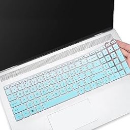Premium Keyboard Cover Protector for New HP Pavilion 15-eh 15-eg 15-er Series Laptop - Gradient Mint-image-5