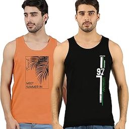 Men's Cotton Regular Fit Printed Combo Vest (Pack of 2)-image-30