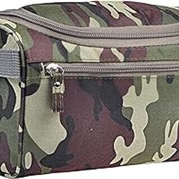 Baton Travel Toiletry Pouch Kits Hanging Hand Bag for Men Women Water Repellent Packing Organizer Bag -Army Checks-image-11