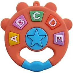 KitMik Silicone Baby Teething Toy for 6 to 12 Months with Storage Case, BPA Free Teething Toy for Babies with Textured Surface for Soothing Gums. 100% Food Grade, Random Color (ABCD)-image-3