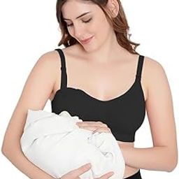 Cotton & Spandex Women's Soft Nursing Bra Padded Size L(30 Till 34) XL (36 Till 38) 2XL (40 Till 42) Pack of 1-image-76