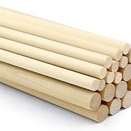 Urooz 12 inches Wooden Dowel Rods, Set of 10 | Wood Dowels | Solid Hardwood Sticks for Crafting, Macrame, DIY & More | Sanded Smooth, Kiln Dried, Natural Wood, Unfinished-15