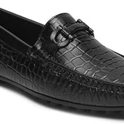 Men's Textured Leather Classy 360 Flexible Loafer Shoe, Leather Loafers for Men | Flat Heel-image-31