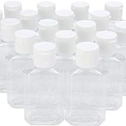 Hunky Dory 24pcs 15ml Empty Clear Plastic Bottles Refillable Travel Size Cosmetic Containers Small Leak Proof Squeeze Bottles with White Flip Cap for Shampoo,Lotion and for Beauty use (15ml, 24)-image-46