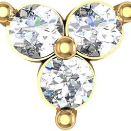 14K Yellow Gold Diamond Nose Pin for Women-image-44