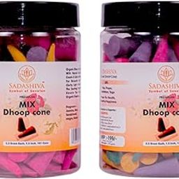 SADASHIVA Natural Dhoop Batti Cones for Pooja & Meditation | Long-Lasting Herbal Fragrance Agarbatti | Charcoal-Free Incense Sticks for Home, Office & Temple (Pack of 101 + 101 Cones - Pair Pack)-13