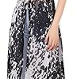 Women's Floral Maxi Dress, Sleeveless High Neck, Multi-Colour Print, Button Detail-image-25
