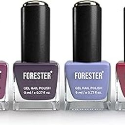 Forester Nail Art Combo Of 4 Quick Drying Long Lasting Shine Nail Polish For Women Girls (Pink, Purple, Light Blue, Dark Pink) - 9 ML-image-17