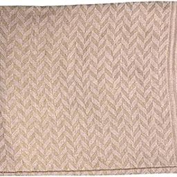 Chevron Pattern fine wool Stole, Light Pink and Gold, Luxurious Weave-image-27