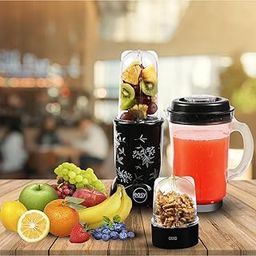Power Nutri-Blender-Mixer-Grinder Combo with 3 Unbreakable Jars, Strong Stainless Steel Blades, and 2-Year Warranty | Perfect Juicer Blender Solution For Your Kitchen (Black)-picture-14