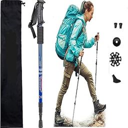 VORTEXA Hiking Poles Trekking Poles Antishock and Quick Lock System Telescopic Collapsible,Ultralight Walking Running Sticks Folding Hiking Foldable with Light Bags Mountaining and Travel-image-71
