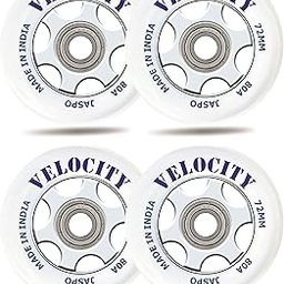 jaspo Inline Pu Wheels 72Mm/100Mm Inline Spare Skate Wheels, Roller Blade Skating/Waveboard/Luggage Wheels, Training/Replacement Wheels (Velocity 72 Mm (Pack Of 4)), Mother Of Pearl-image-7