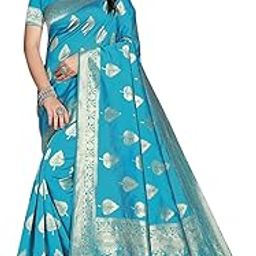Art Silk Saree with Jacquard Blouse | Banarasi Style Weave | Zari Border AND Zari Base | Elegant Traditional Saree | Festive | Timeless Indian Attire | AND_416-image-60