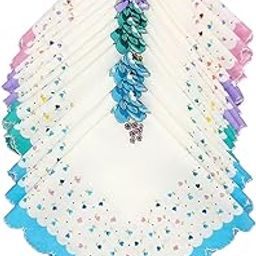 Women's Soft Cotton Premium Collection Handkerchief Hanky For Girl's | Easy Wash Floral Printed Rumal | Size 30 x 30 CM, Pack of 12 (Multicolor)-image-36