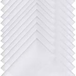 The Forest Saver Pure Cotton Men's Handkerchief/Hankies with Hem White, 12 pack, 16"x16"-image-23