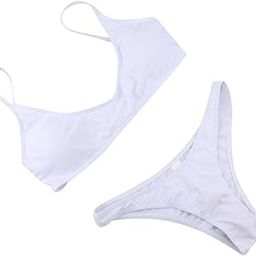 The Style Sutra Women Detachable Padded Push Up Set Two Piece Swimsuit White XL|Women|1 Piece Set-19