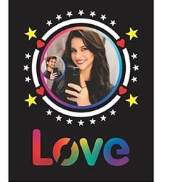 Customized Photo Frame with LED Light Effect – Personalized Couple Gift | Round Shape Design with Love Theme | Size: 6x8 Inches-image-51