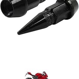 LOVMOTO Universal Spiked Valve Caps,Aluminum Alloy Dustproof and Waterproof Tire Valve Stem Caps, Suitable for Cars, Trucks and Motorcycles (2PCS Black) Comfortable with Pani-Gale-image-61