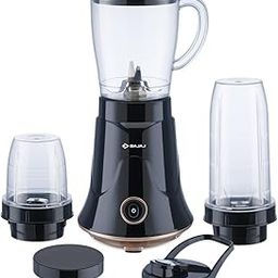 Bajaj NX-01 300 Watts Mixer Grinder | Bullet Mixer Grinder With Powerful Titan Motor & Nutri-Pro Feature | 3 Unbreakable Multipurpose Tranparent Jars | 2 Yrs Warranty 【Black & Copper】-35