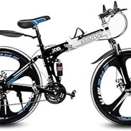 DRIXON BMV X6 Foldable Cruiser Bicycle | 26-Inch White Bike with 21-Speed Gears, Dual Disc Brakes, Hydraulic Suspension, and Strong Carbon Steel Frame | Great for City Rides and Off-Road Adventures-image-65