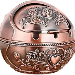 Cigarettes Ashtray with Lid, Metal Portable Windproof Ashtray for Outdoors Indoors, Smoking Ash tray Holder Nice Gift for Men Women-image-86