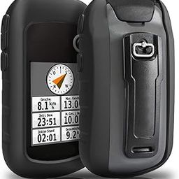 TUSITA Case with Screen Protector for Garmin eTrex 10 20 20X 30 30X - Silicone Protective Cover Skin - Handheld GPS Navigator Accessories (Black)-14