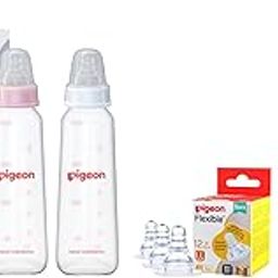 Pigeon Peristaltic Baby Nursing Bottle KPP Nipple L, for 9+ Month BabiesPink and White,240 ml,Pack of 2 & Peristaltic Nipple LL Y CutPack of 3 & Peristaltic Nipple LL Y CutPack of 2-image-49