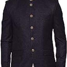 Men's Wool Purple Bandhgala-image-80