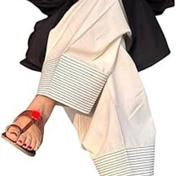 Women’s Cotton Farshi Salwar with Black Thread Work | Ethnic Flared Salwar Pant | Traditional Bottom Wear for Kurtis & Tunics |-image-32