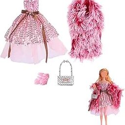 4PCS Barbie Doll Clothes, Fashionable Outfits for Dolls, Doll Clothes and Accessories Compatible with Barbie Dolls, Perfect for Family and School Play, Compatible Girl Doll Birthday Gift-image-1
