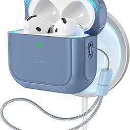 ESR for AirPods 4 Case, Compatible with AirPods 4th Generation Case (2024) (USB-C), Compatible with MagSafe, Drop Protection Cover with Lanyard, Magnetic Lid Lock, Orbit Hybrid Case, Dark Blue-19