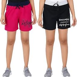 Casual Ladies Shorts | Ladies Night Dress | Shorts for Women | Women Shorts Combo | Gym Shorts Women | Bermuda for Women |Boxers for Women Combo | Boxer Shorts Womens Pack 2 (Large, Pink) (Pink1l_bz)-image-98