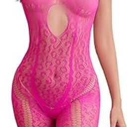 Lingerie Body Stocking Dress Fishnet Babydoll Outfit -STK672-28