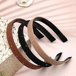 Plastic Fabric Hairband Headband For Girls And Women Set Of 3 (Vog_44)-22