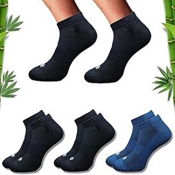 Premium Bamboo Unisex Socks - Low Cut (Set of 3: Light Peach + Off White + Black) | 88% Bamboo Fabric, Anti-Bacteria.-picture-51