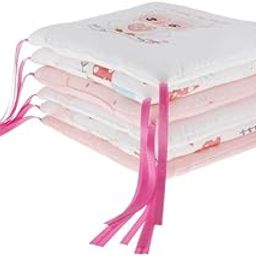 CALANDIS™ 6 Pieces Cotton Crib Cushion Infant Bed Cot Protector Owl (Pink) | Nursery Bedding Sets | Nursery Bedding-picture-2