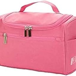Hanging Fabric Travel Toiletry Bag Organizer and Dopp Kit (16 cm x 10.01 cm x 3 cm, Pink))-image-1