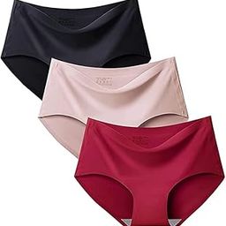 LOURYN KOULYN® Women's Seamless Hipster Ice Silk Panty,Pack of 3(MULTICOLR)-picture-25